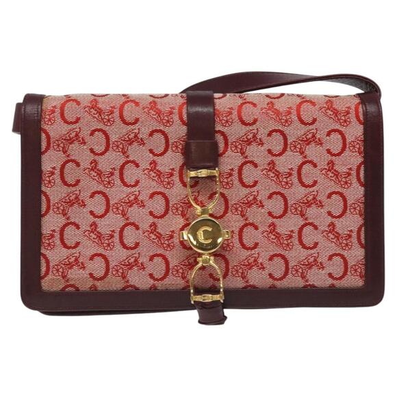 CELINE C Sulky Shoulder Bag Red Gold - Picture 2 of 12